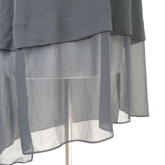 Eileen Fisher Size S Stretch Silk Jersey Bateau Neck Top Black - Picture 7 of 10